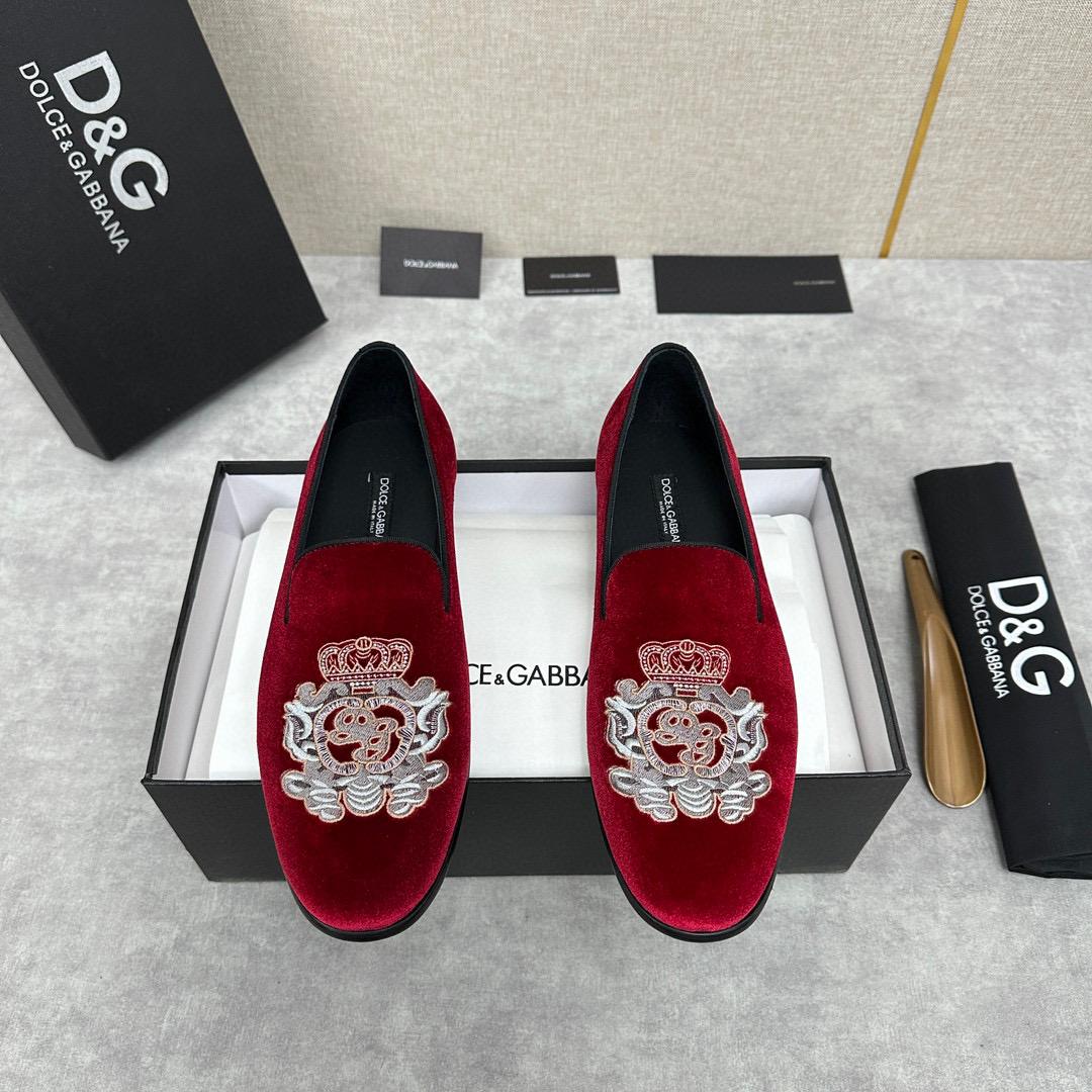 Бархатные лоферы Dolce&Gabbana 