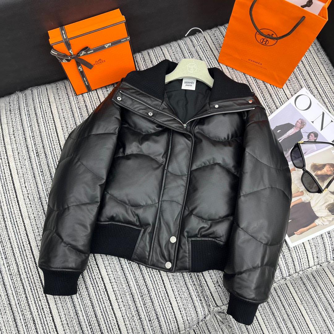 Кожаный бомбер Hermes