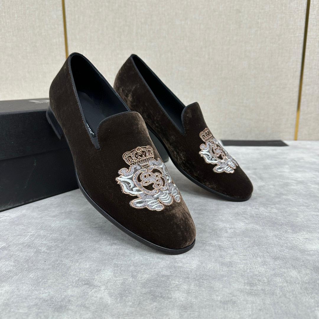 Бархатные лоферы Dolce&Gabbana 