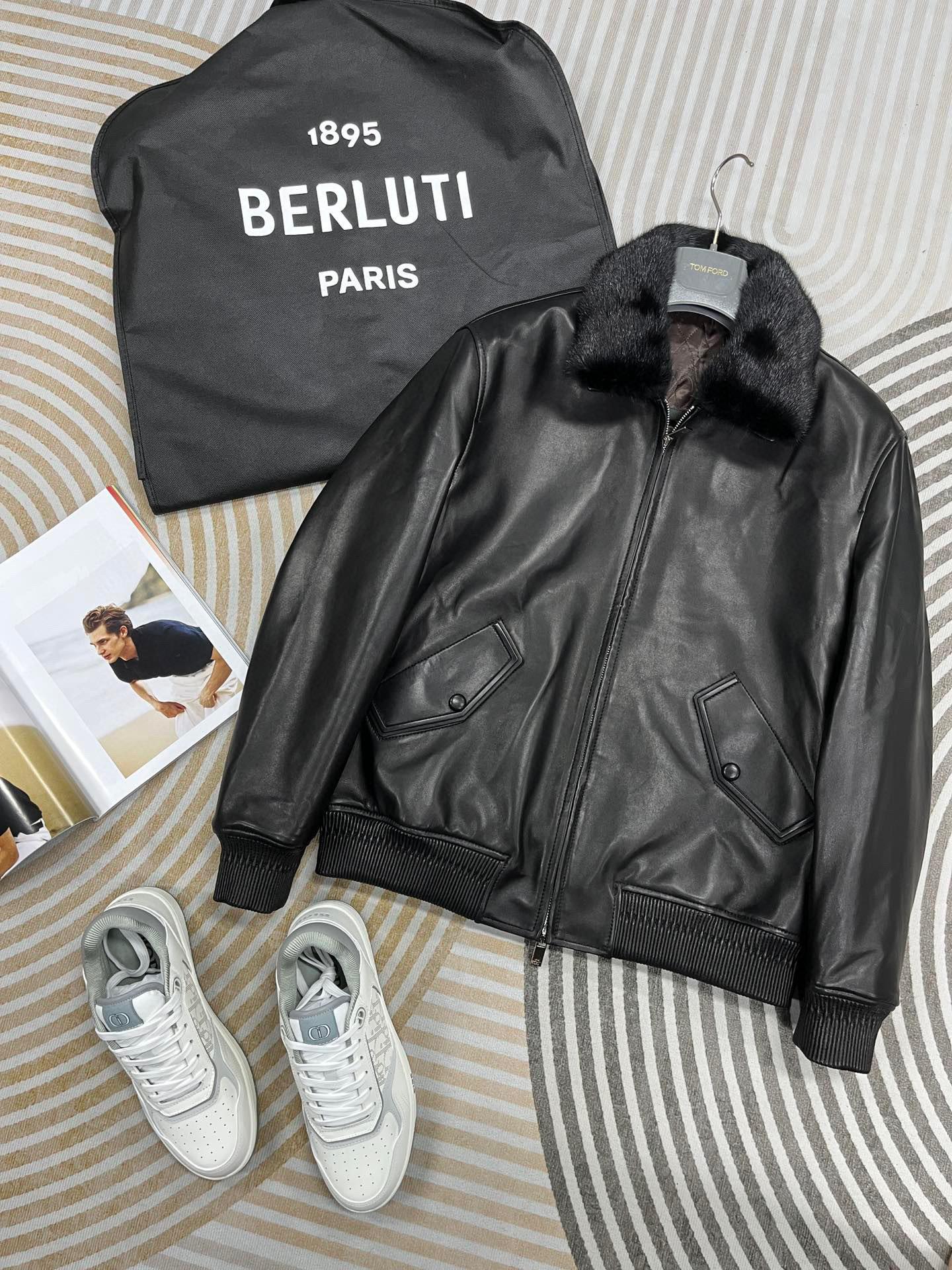 Кожаная куртка Berluti 