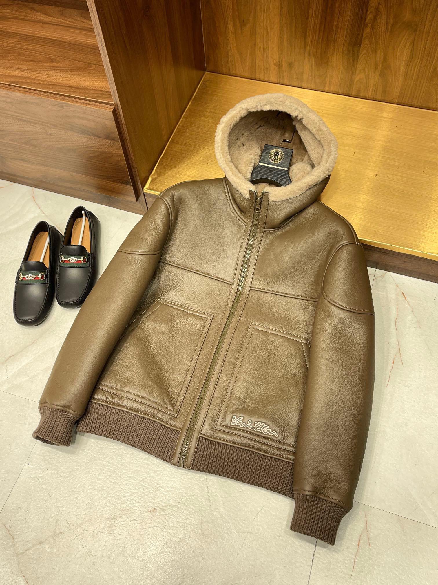 Кожаная дубленка Kiton 