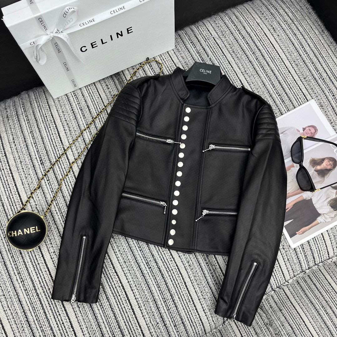 Кожаная куртка Celine