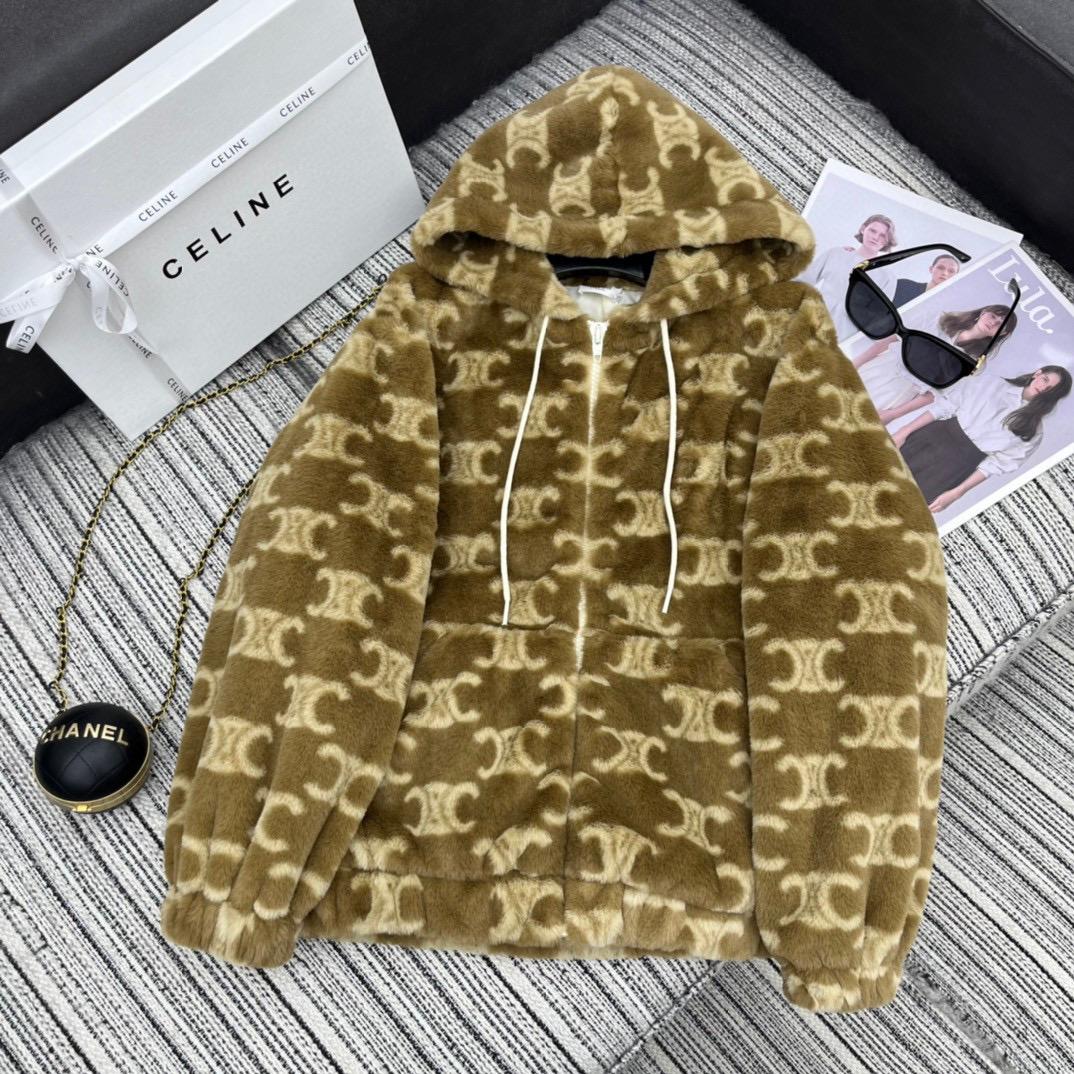 Меховое зип худи LOEWE