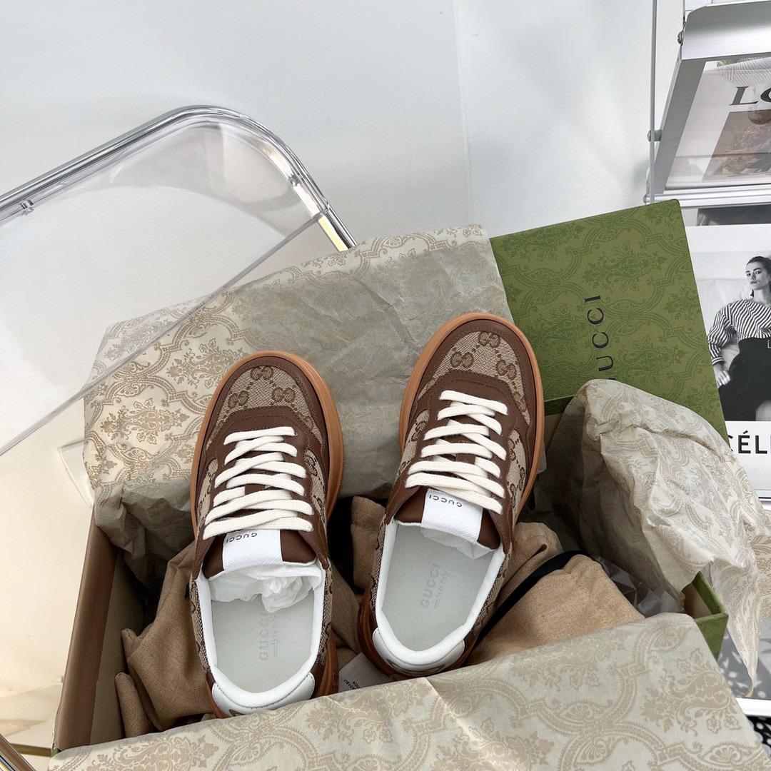 Кожаные кроссовки Gucci