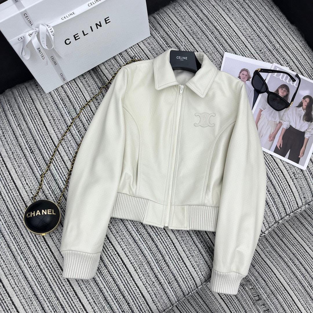 Кожаный бомбер Celine