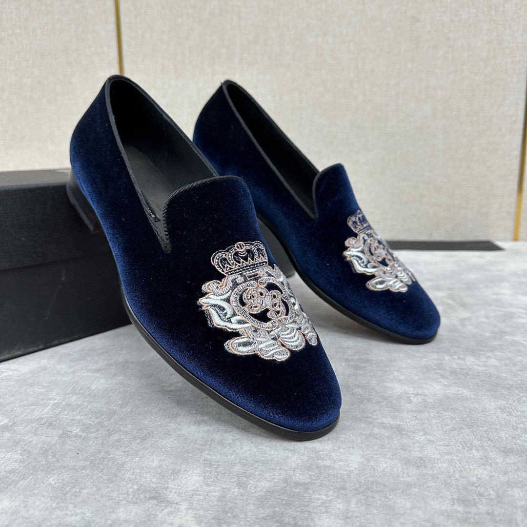 Бархатные лоферы Dolce&Gabbana 