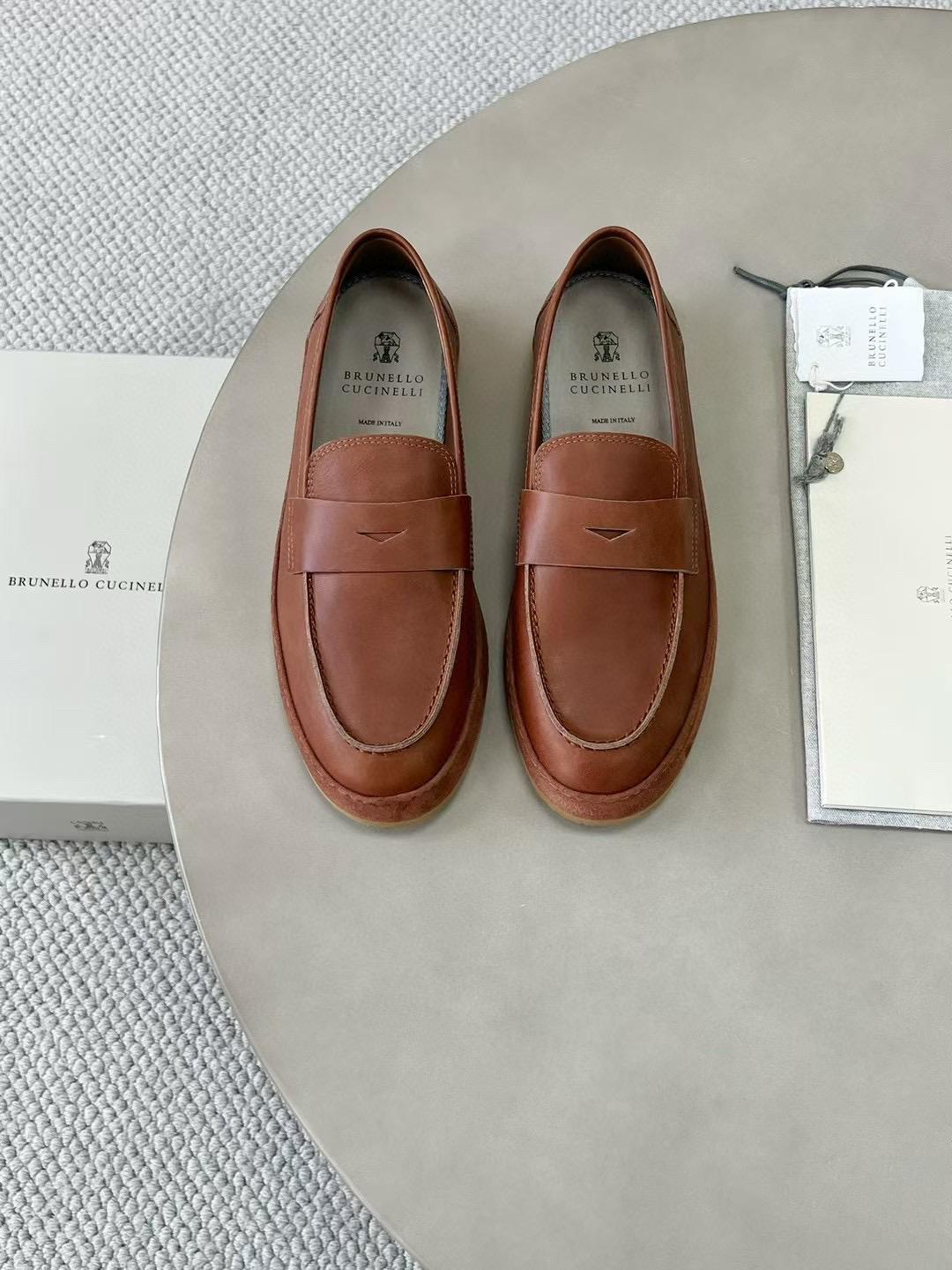 Кожаные лоферы Brunello Cucinelli 